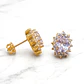 Aros Reina grandes con circones Oro 18k - Miniatura 3