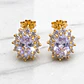 Aros Reina grandes con circones Oro 18k - Miniatura 1