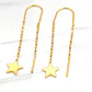 Aros cadena estrella Oro 18k - Miniatura 2