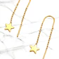 Aros cadena estrella Oro 18k - Miniatura 3
