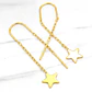 Aros cadena estrella Oro 18k - Miniatura 4