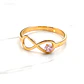 Anillo silueta infinito rosa de Francia Oro 18k - Miniatura 2