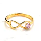 Anillo silueta infinito rosa de Francia Oro 18k - Miniatura 1