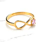 Anillo silueta infinito rosa de Francia Oro 18k - Miniatura 4