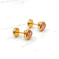 Aros corazón Rosa de Francia 5 mm oro 18k - Miniatura 5