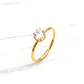 Anillo solitario 8 grifas circón Oro 18k - Miniatura 2