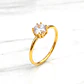 Anillo solitario 8 grifas circón Oro 18k - Miniatura 1