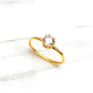Anillo solitario 8 grifas circón Oro 18k - Miniatura 5