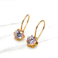 Aros chatón Italiano con gancho circon grandes Oro 18k - Miniatura 1