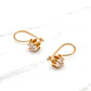 Aros chatón Italiano con gancho circon grandes Oro 18k - Miniatura 5