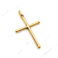 Colgante Cruz tubo Oro 18k - Miniatura 1