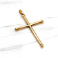 Colgante Cruz tubo Oro 18k - Miniatura 2