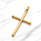 Colgante Cruz tubo Oro 18k - Miniatura 3