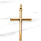 Colgante Cruz tubo Oro 18k - Miniatura 5