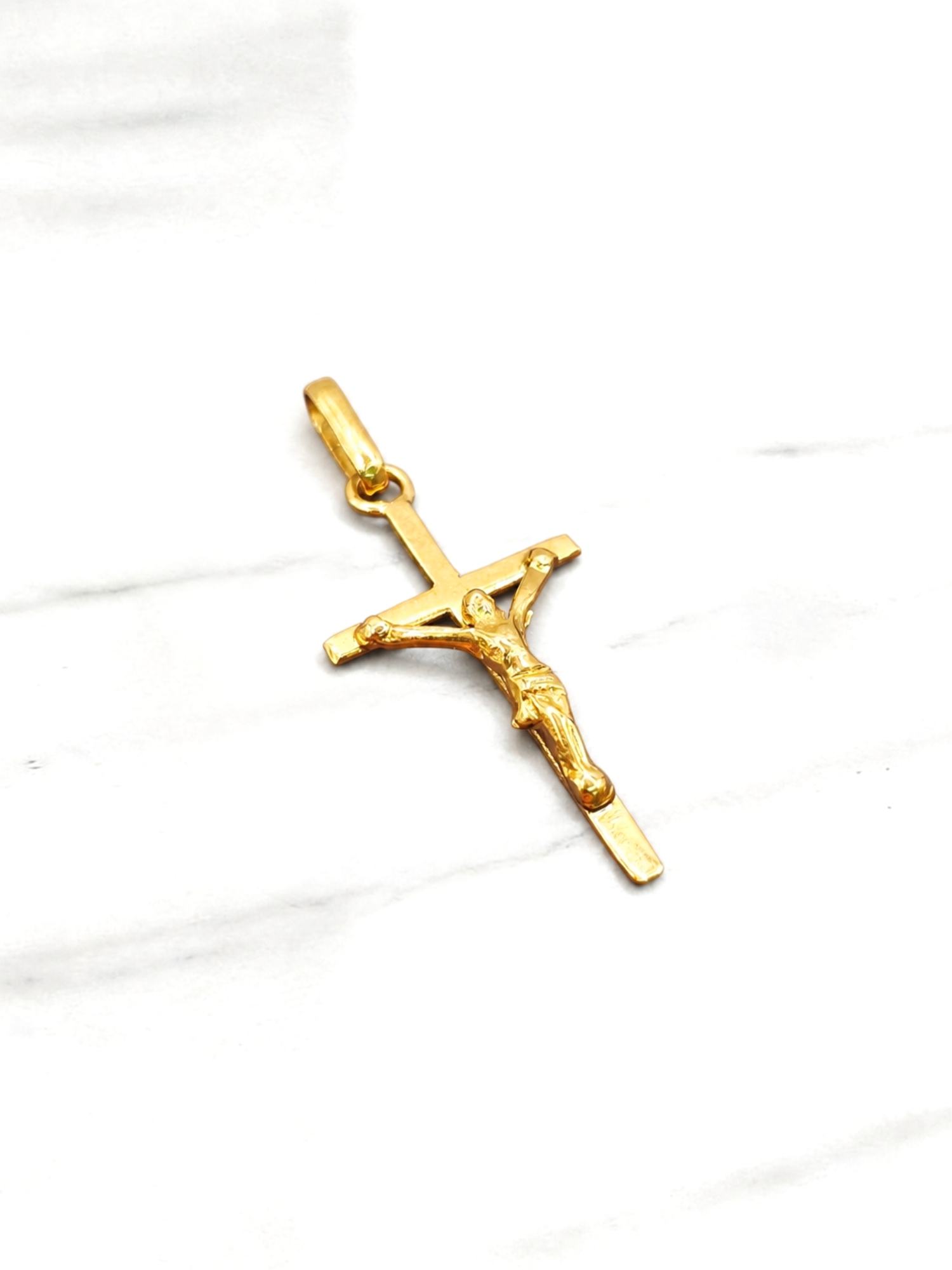 Colgante Cruz Cristo 3 cm Oro 18k  1
