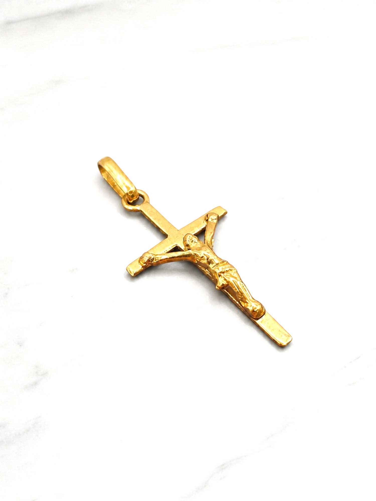 Colgante Cruz Cristo 3 cm Oro 18k  3