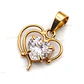 Colgante siluetas corazón Circón Oro 18k  - Miniatura 2