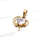 Colgante siluetas corazón Circón Oro 18k  - Miniatura 3