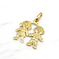 Colgante niña y niño mediano Oro 18k - Miniatura 4