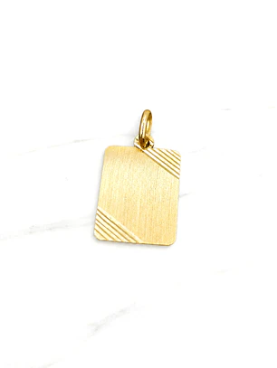 Colgante placa Oro 18k