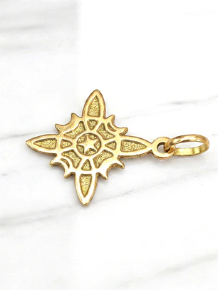 Colgante nudo de bruja Oro 18k