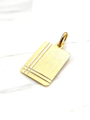 Colgante placa tallada Oro 18k
