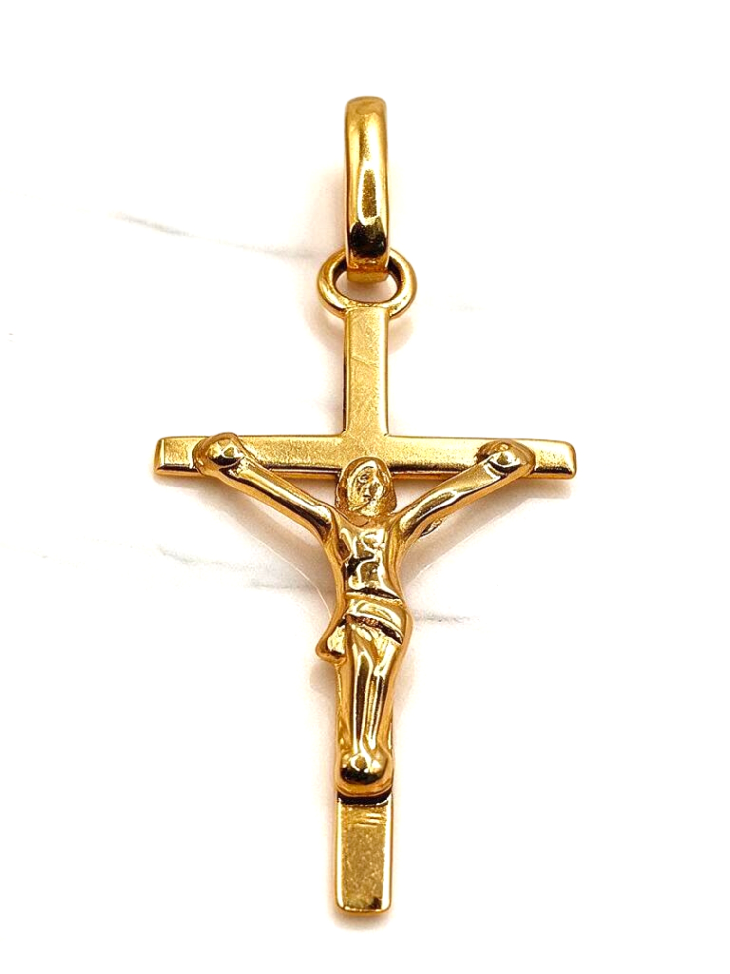 Colgante Cruz Cristo 4 cm Oro 18k  4