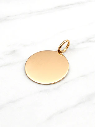 Colgante disco Oro 18k