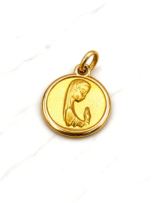 Colgante virgen niña 1.6 cm Oro 18k 