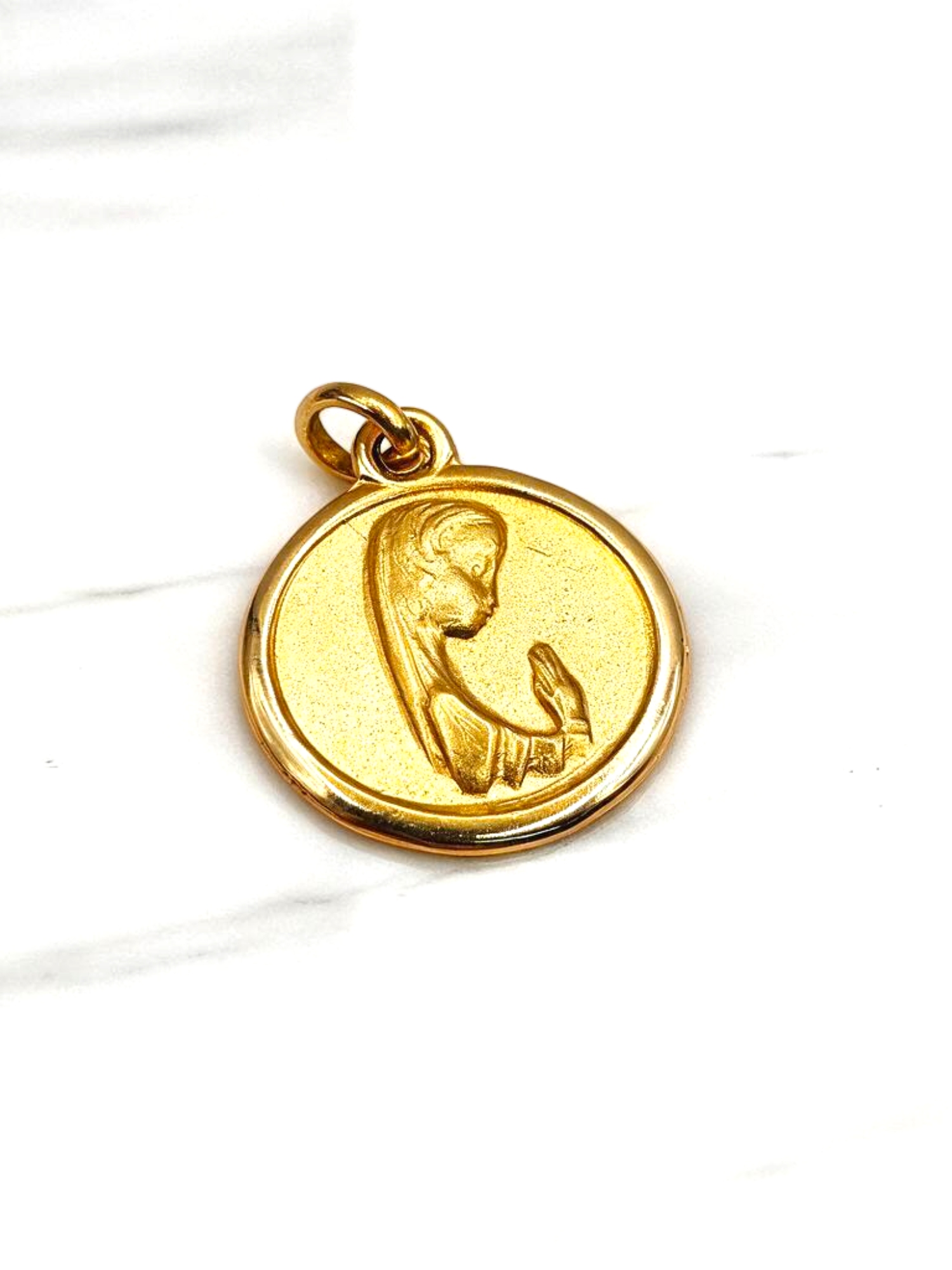 Colgante virgen niña 1.6 cm Oro 18k  3