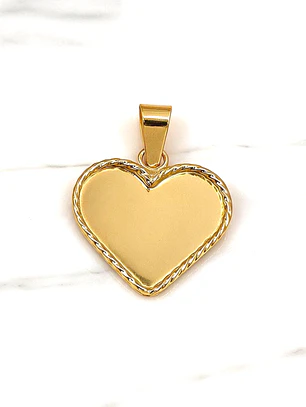Colgante corazón nudo mediano Oro 18k