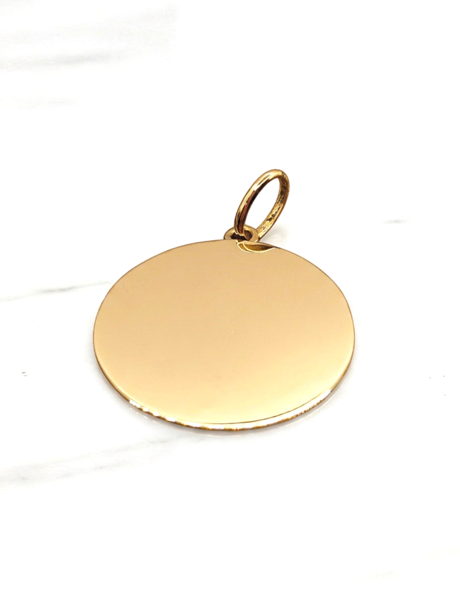 Colgante disco mediano Oro 18k 1