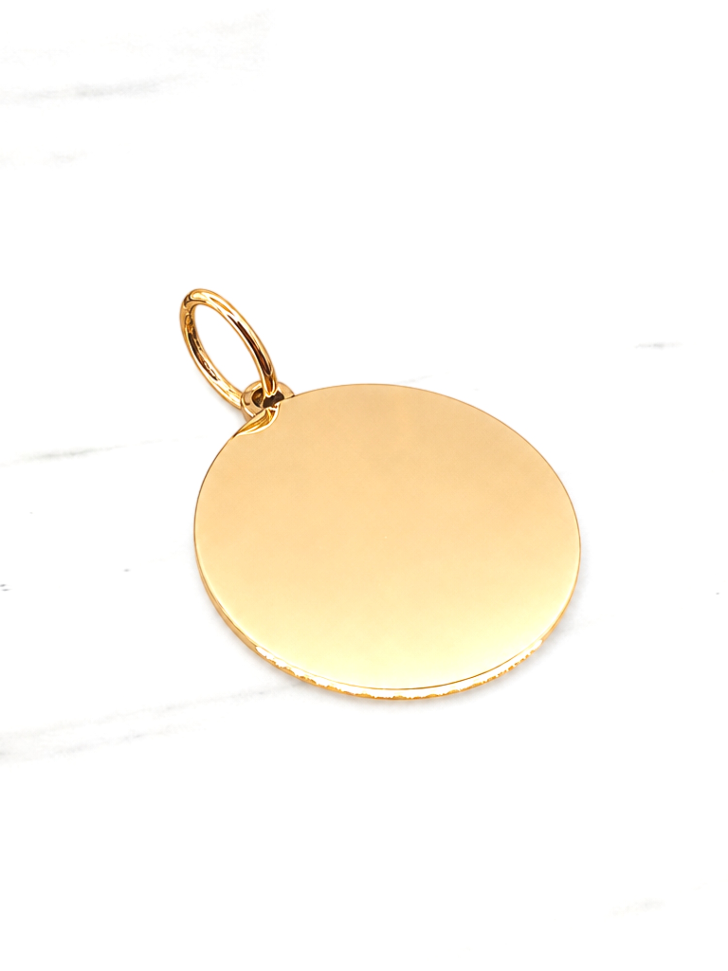 Colgante disco mediano Oro 18k 3
