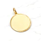 Colgante disco satinado Oro 18k - Miniatura 1