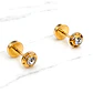 Aros abridores circón chicos Oro 14k - Miniatura 2