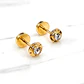 Aros abridores circón chicos Oro 14k - Miniatura 1