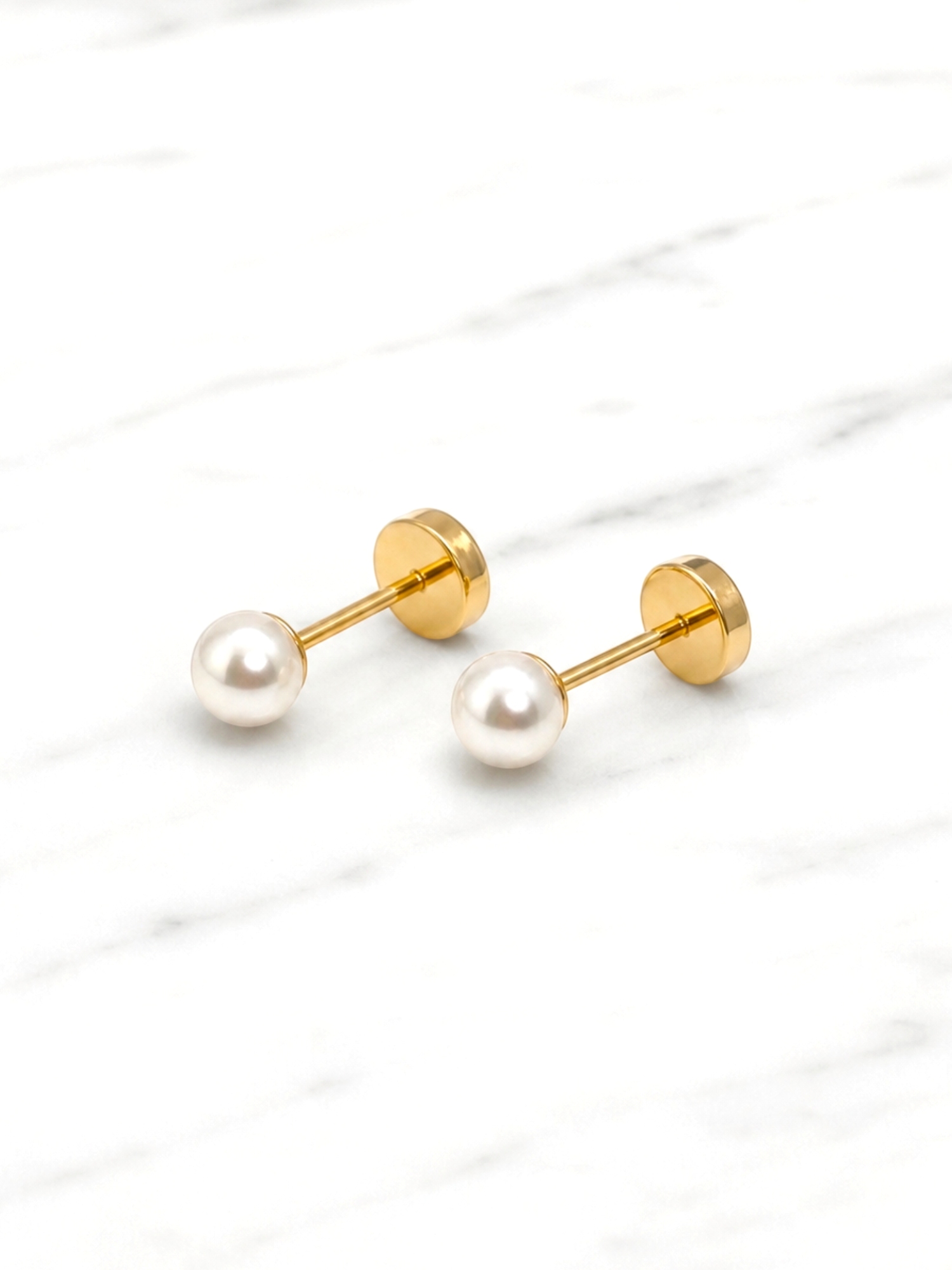 Aros abridores perla chicos Oro 14k 1