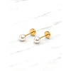 Aros abridores perla chicos Oro 14k