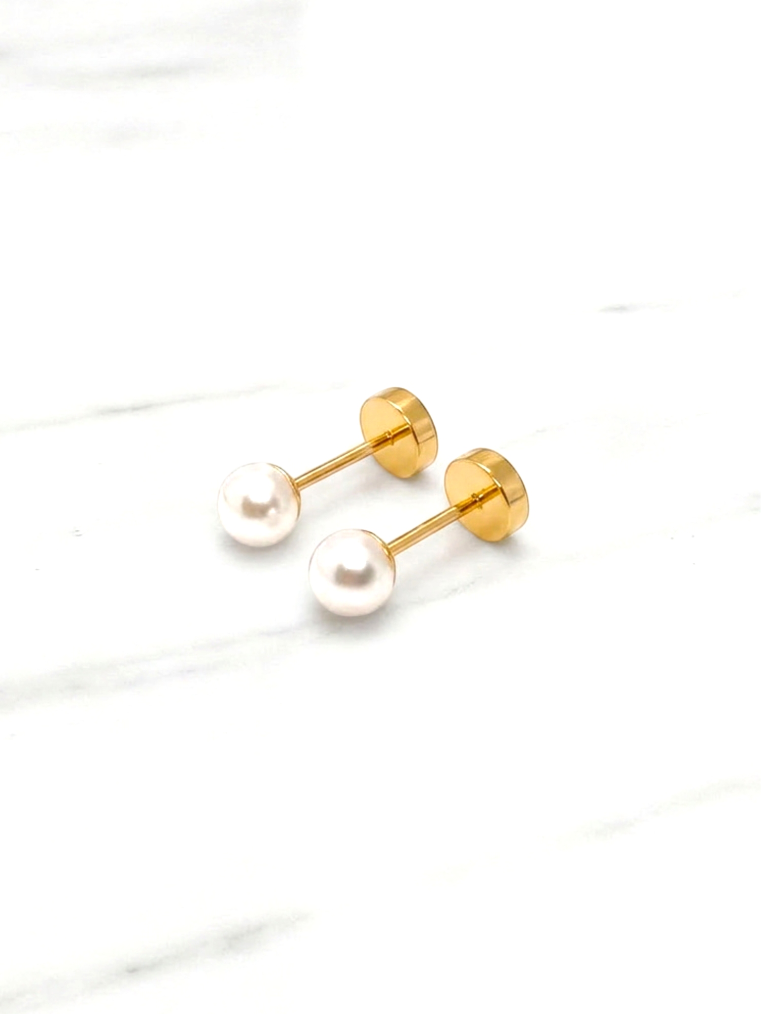 Aros abridores perla chicos Oro 14k 3