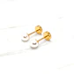 Aros abridores perla chicos Oro 14k - Miniatura 3