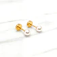 Aros abridores perla chicos Oro 14k - Miniatura 2