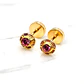 Aros abridores rosa de francia chicos Oro 14k - Miniatura 3