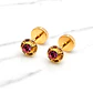 Aros abridores rosa de francia chicos Oro 14k - Miniatura 4