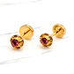 Aros abridores rosa de francia chicos Oro 14k - Miniatura 2