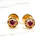 Aros abridores rosa de francia chicos Oro 14k - Miniatura 6