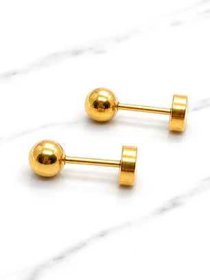 Aros abridores bolita 1 Oro 14k 