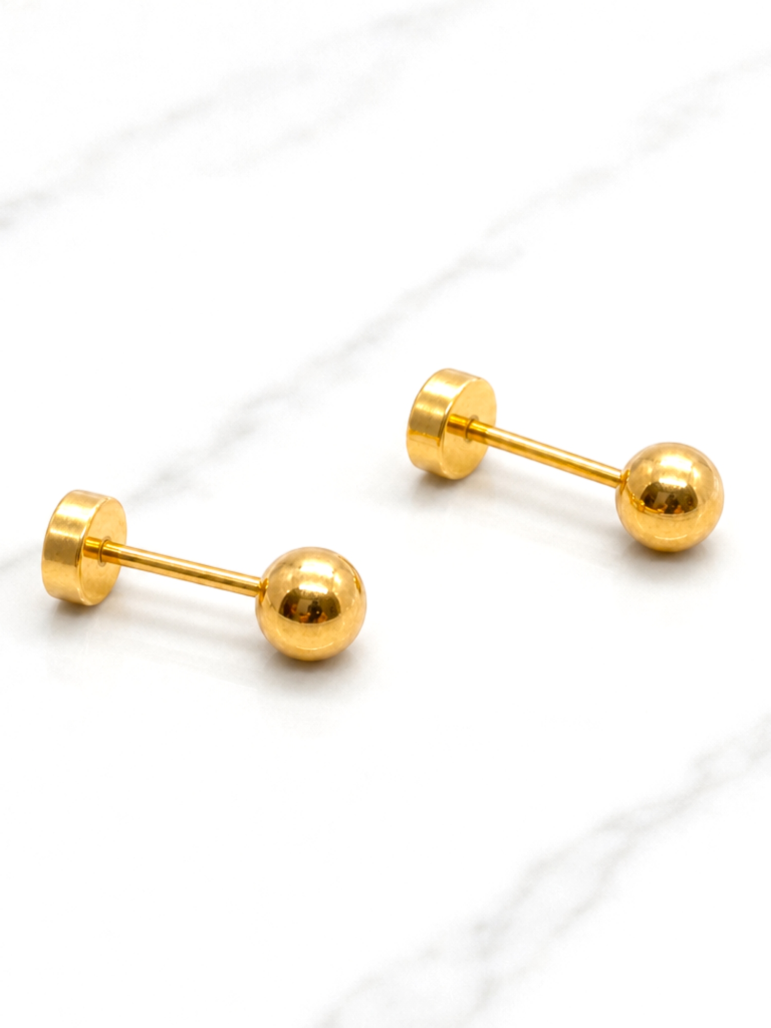 Aros abridores bolita 1 Oro 14k  3
