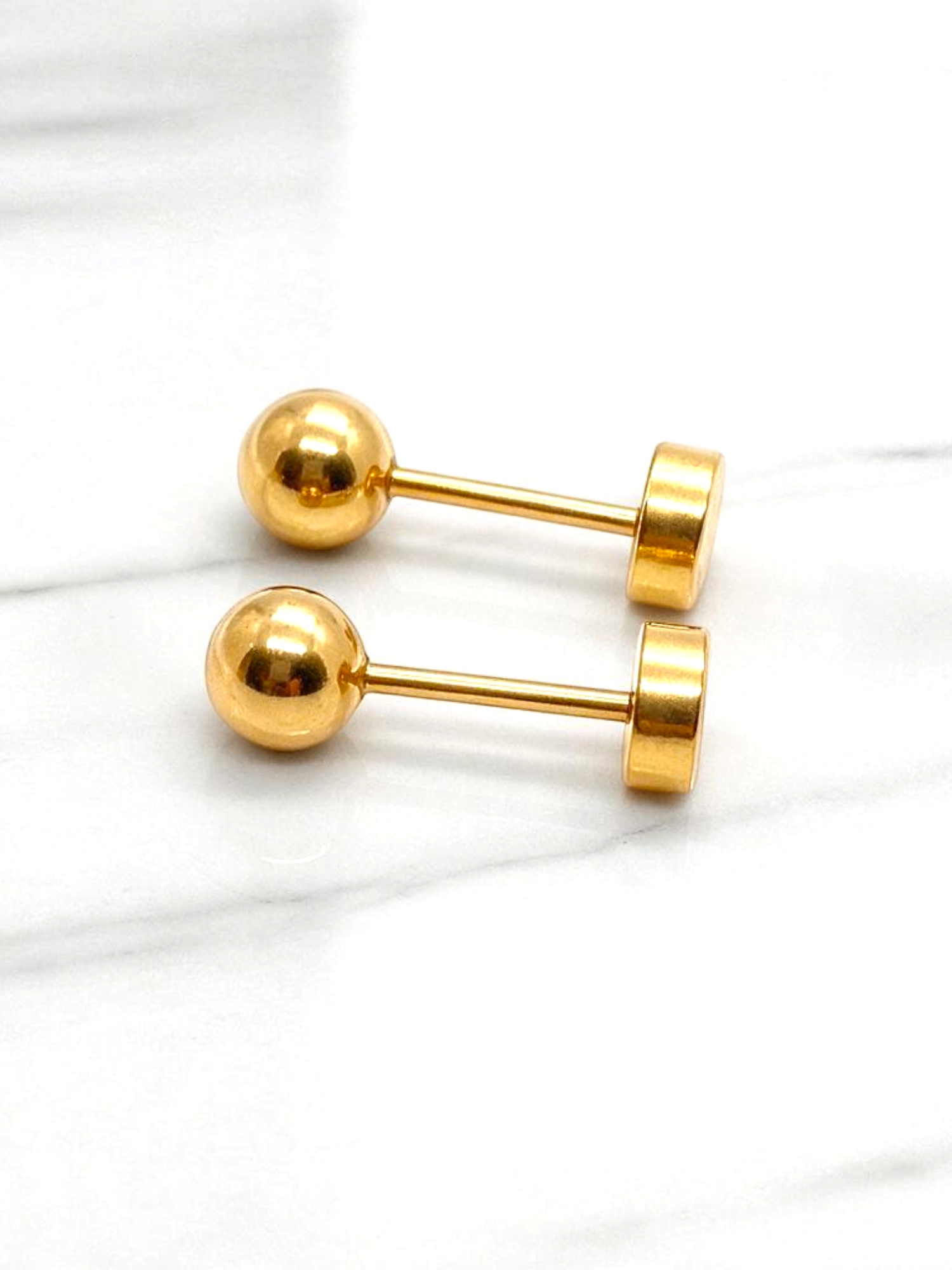 Aros abridores bolita 1 Oro 14k  4