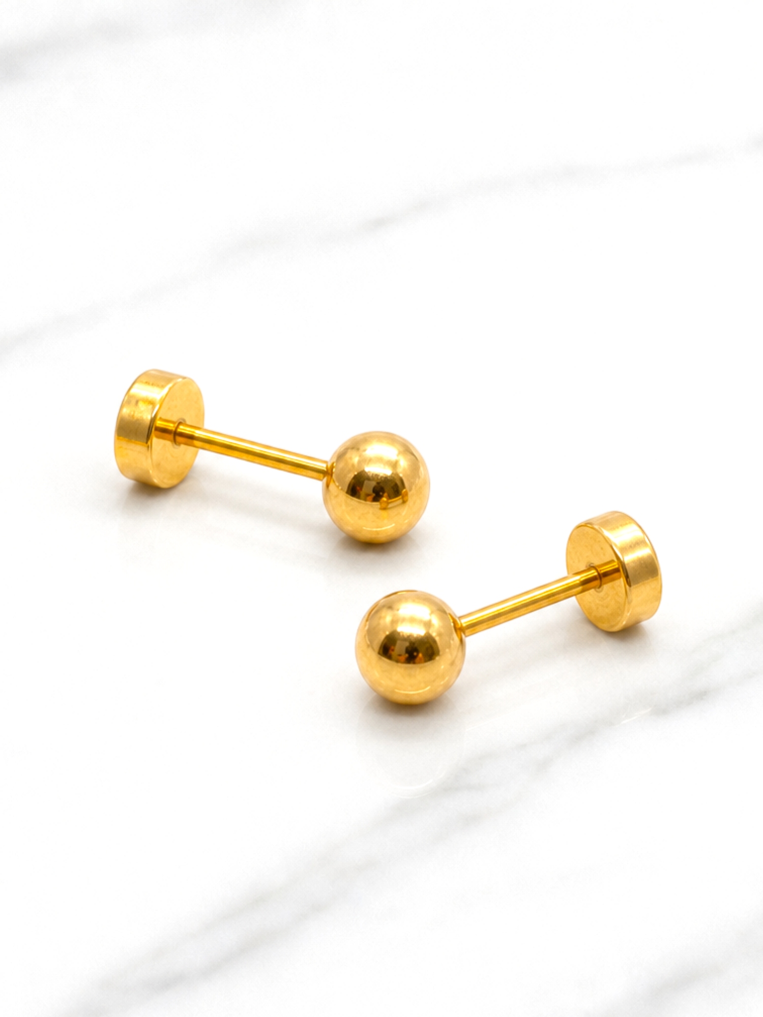 Aros abridores bolita 1 Oro 14k  5