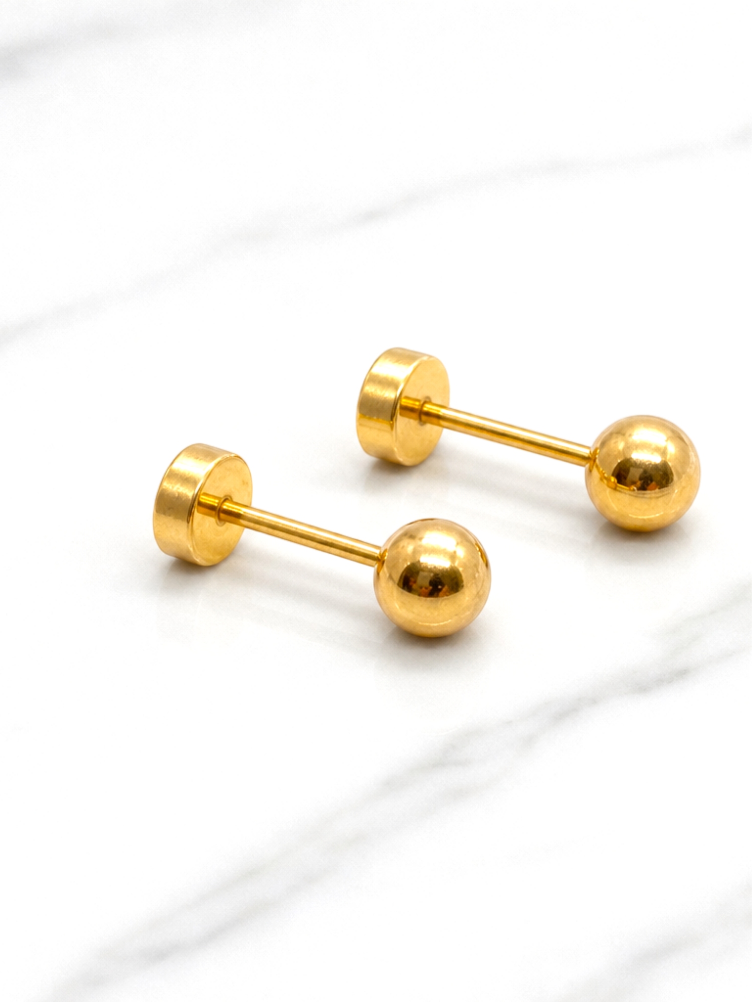 Aros abridores bolita 1 Oro 14k  2